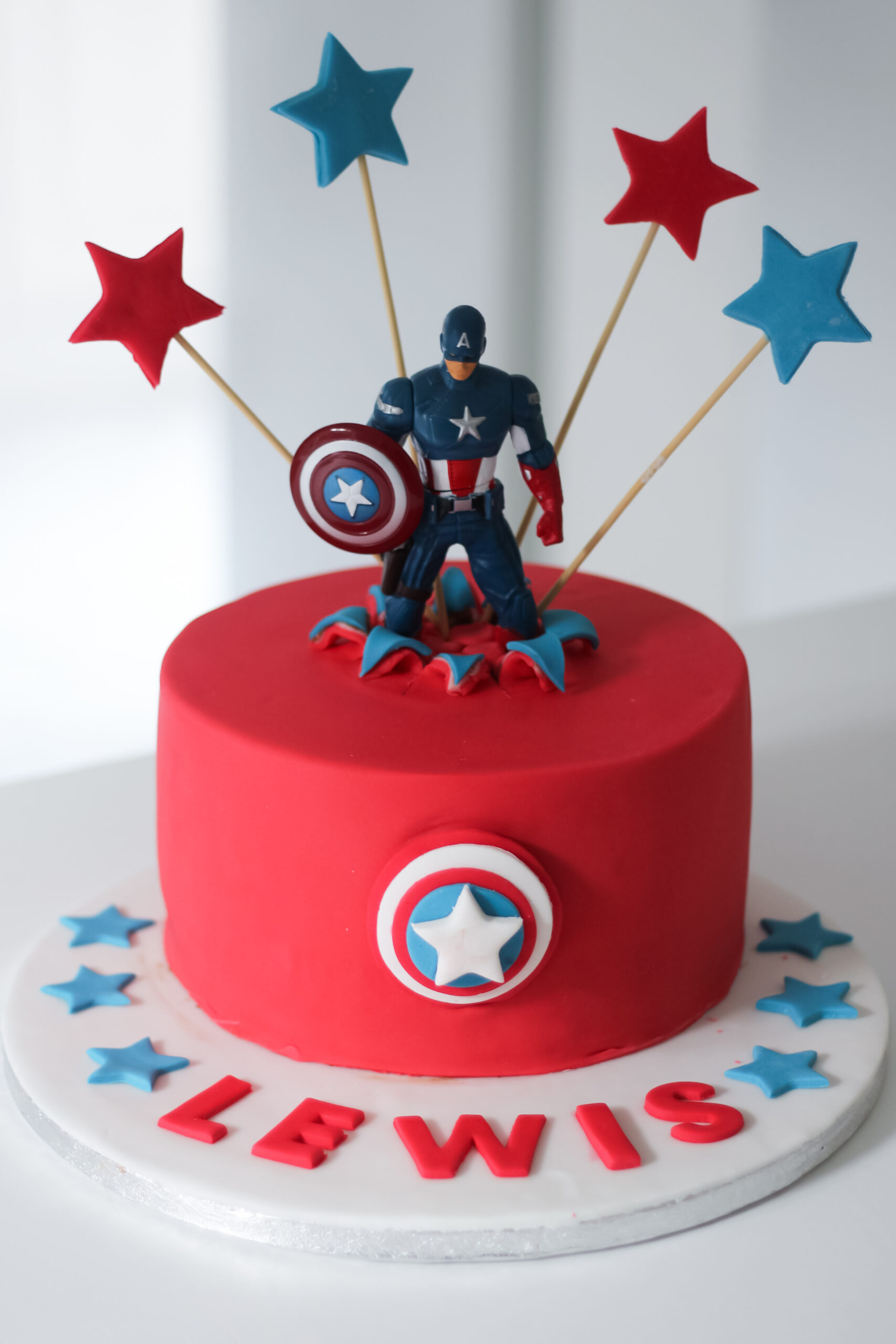 Captain America Birthday Cake