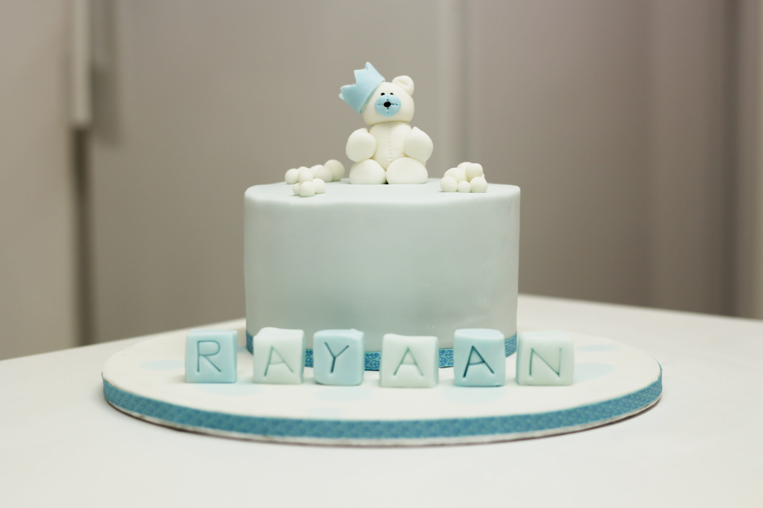 Blue Bear Birthday Cake